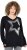Ulla Popken Sequined Star Rolled Edge Sweater Black - Felpe & felpe con cappuccio - Felpe, Hoodie e Maglieria Calda