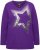 Ulla Popken Sequined Star Rolled Edge Sweater Dark Purple - Felpe & felpe con cappuccio - 