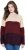 Ulla Popken Cable Knit Block Stripe V-Neck Sweater Dark Ruby - Felpe & felpe con cappuccio - 