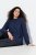 Ulla Popken Textured Glitter Embroidery Oversized Sweater Ink Blue - Felpe & felpe con cappuccio - Felpe, Hoodie e Maglieria Calda