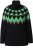 Ulla Popken Neon Alpine Pattern Long Sleeve Turtleneck Sweater Apple Green - Felpe & felpe con cappuccio - 
