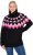 Ulla Popken Neon Alpine Pattern Long Sleeve Turtleneck Sweater Light Pink - Felpe & felpe con cappuccio - 
