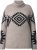 Ulla Popken Aztec Pattern Turtleneck Sweater Pebble Grey - Felpe & felpe con cappuccio - 
