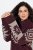 Ulla Popken Aztec Pattern Turtleneck Sweater Plum - Felpe & felpe con cappuccio - Felpe, Hoodie e Maglieria Calda