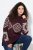 Ulla Popken Aztec Pattern Turtleneck Sweater Plum - Felpe & felpe con cappuccio - Felpe, Hoodie e Maglieria Calda