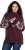 Ulla Popken Aztec Pattern Turtleneck Sweater Plum - Felpe & felpe con cappuccio - 