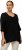 Ulla Popken Oversized 3/4 Sleeve V-Neck Sweater Black - Felpe & felpe con cappuccio - 