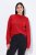 Ulla Popken Long Sleeves Mock Turtleneck Sweater Salsa Red - Felpe & felpe con cappuccio - Felpe, Hoodie e Maglieria Calda