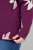 Ulla Popken Eco Cotton Leaf Pattern Long Sleeve Sweater Forest Berry - Felpe & felpe con cappuccio - Felpe, Hoodie e Maglieria Calda