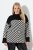 Ulla Popken Graphic Stripe Long Sleeve Turtleneck Sweater Black - Felpe & felpe con cappuccio - Felpe, Hoodie e Maglieria Calda