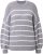 Ulla Popken Oversized Striped Balloon Sleeve Sweater Grey Melange - Felpe & felpe con cappuccio - 