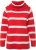 Ulla Popken Stripe Fine Knit Turtleneck Sweater Light Red - Felpe & felpe con cappuccio - Felpe, Hoodie e Maglieria Calda