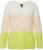 Ulla Popken Block Stripe Long Sleeve V-Neck Sweater Lime Green - Felpe & felpe con cappuccio - 