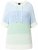 Ulla Popken Block Stripe Hooded Short Sleeve Sweater Mint Green - Felpe & felpe con cappuccio - 