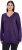 Ulla Popken Soft Fine Knit Pullover V-Neck Sweatshirt Deep Violet - Felpe & felpe con cappuccio - Felpe, Hoodie e Maglieria Calda