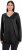 Ulla Popken Casual V-Neck Long Sleeve Sweater Black - Felpe & felpe con cappuccio - Felpe, Hoodie e Maglieria Calda