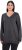 Ulla Popken Casual V-Neck Long Sleeve Sweater Charcoal Grey Melange - Felpe & felpe con cappuccio - 