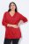 Ulla Popken Casual V-Neck Long Sleeve Sweater Salsa - Felpe & felpe con cappuccio - Felpe, Hoodie e Maglieria Calda