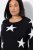 Ulla Popken Glitter Stars Soft Knit Sweater Black - Felpe & felpe con cappuccio - Felpe, Hoodie e Maglieria Calda