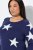 Ulla Popken Glitter Stars Soft Knit Sweater Blue - Felpe & felpe con cappuccio - Felpe, Hoodie e Maglieria Calda
