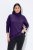 Ulla Popken Turtleneck Ribbed Trim Long Sleeve Sweater Deep Violet - Felpe & felpe con cappuccio - Felpe, Hoodie e Maglieria Calda