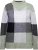 Ulla Popken Grand Check Long Sleeve Sweater Sage Green - Felpe & felpe con cappuccio - 