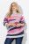 Ulla Popken Landscape Stripe Sweater Light Grey Melange - Felpe & felpe con cappuccio - Felpe, Hoodie e Maglieria Calda