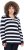 Ulla Popken Striped Polo Collar Long Sleeve Sweater Navy - Felpe & felpe con cappuccio - 