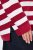 Ulla Popken Striped Polo Collar Long Sleeve Sweater Ruby Red - Felpe & felpe con cappuccio - Felpe, Hoodie e Maglieria Calda