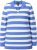 Ulla Popken Striped Polo Collar Long Sleeve Sweater Aegean Blue - Felpe & felpe con cappuccio - 