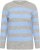 Kaffe Curve Niela Maglione a righe Grigio chiaro/Blu - Pullover e cardigan - 