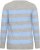 Kaffe Curve Niela Maglione a righe Grigio chiaro/Blu - Pullover e cardigan - 