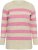 Kaffe Curve Niela Maglione a righe Grigio piuma/Rosa mélange - Pullover e cardigan - 