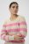 Kaffe Curve Niela Maglione a righe Grigio piuma/Rosa mélange - Pullover e cardigan - 