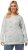 Ulla Popken Tie-Dyed Long Sleeve Sweatshirt Snow White - Felpe & felpe con cappuccio - 