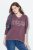 Ulla Popken Texas Contrast Stitching Sweatshirt Dark Ruby - Felpe & felpe con cappuccio - Felpe, Hoodie e Maglieria Calda