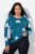 Ulla Popken Glitter Stars Soft Knit Sweater Petrol - Felpe & felpe con cappuccio - Felpe, Hoodie e Maglieria Calda