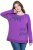 Ulla Popken Magnifique Split Style Sweatshirt Purple - Felpe & felpe con cappuccio - 