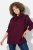 Ulla Popken Chain Fringe Smooth Fleece Sweatshirt Dark Wine Red - Felpe & felpe con cappuccio - Felpe, Hoodie e Maglieria Calda