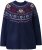 Ulla Popken Norwegian Style Christmas Sweater Blue - Felpe & felpe con cappuccio - 