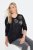 Ulla Popken Metallic Print Extra Soft Christmas Sweatshirt Black - Felpe & felpe con cappuccio - Felpe, Hoodie e Maglieria Calda