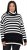 Ulla Popken Striped Stand-Up Collar Sweater Black - Felpe & felpe con cappuccio - Felpe, Hoodie e Maglieria Calda