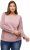 Ulla Popken Mixed Knit Patch Look Sweatshirt Old Pink - Felpe & felpe con cappuccio - Felpe, Hoodie e Maglieria Calda