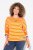 Ulla Popken Striped Drawstring Hem Sweatshirt Orange - Felpe & felpe con cappuccio - Felpe, Hoodie e Maglieria Calda