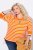 Ulla Popken Striped Drawstring Hem Sweatshirt Orange - Felpe & felpe con cappuccio - Felpe, Hoodie e Maglieria Calda