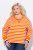 Ulla Popken Striped Drawstring Hem Sweatshirt Orange - Felpe & felpe con cappuccio - Felpe, Hoodie e Maglieria Calda