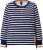 Ulla Popken Striped Drawstring Hem Sweatshirt Navy - Felpe & felpe con cappuccio - 