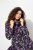 Ulla Popken Floral Stand-Up Collar Flounce Panel Sweatshirt Black - Felpe & felpe con cappuccio - Felpe, Hoodie e Maglieria Calda