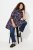 Ulla Popken Floral Stand-Up Collar Flounce Panel Sweatshirt Black - Felpe & felpe con cappuccio - Felpe, Hoodie e Maglieria Calda