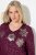 Ulla Popken Metallic Print Extra Soft Christmas Sweatshirt Dark Wine Red - Felpe & felpe con cappuccio - Felpe, Hoodie e Maglieria Calda